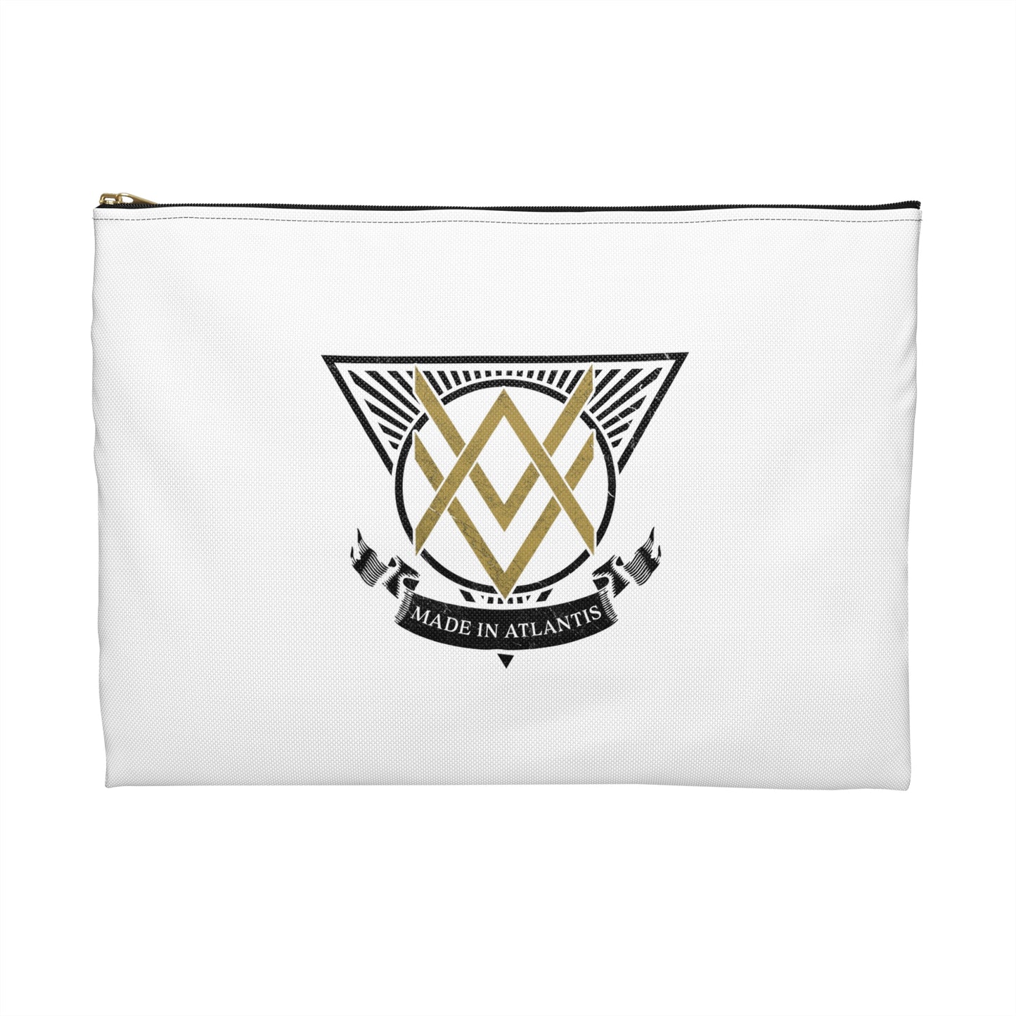 SUMMER COLLECTION - Accessory Pouch White (Gold-Black Print)