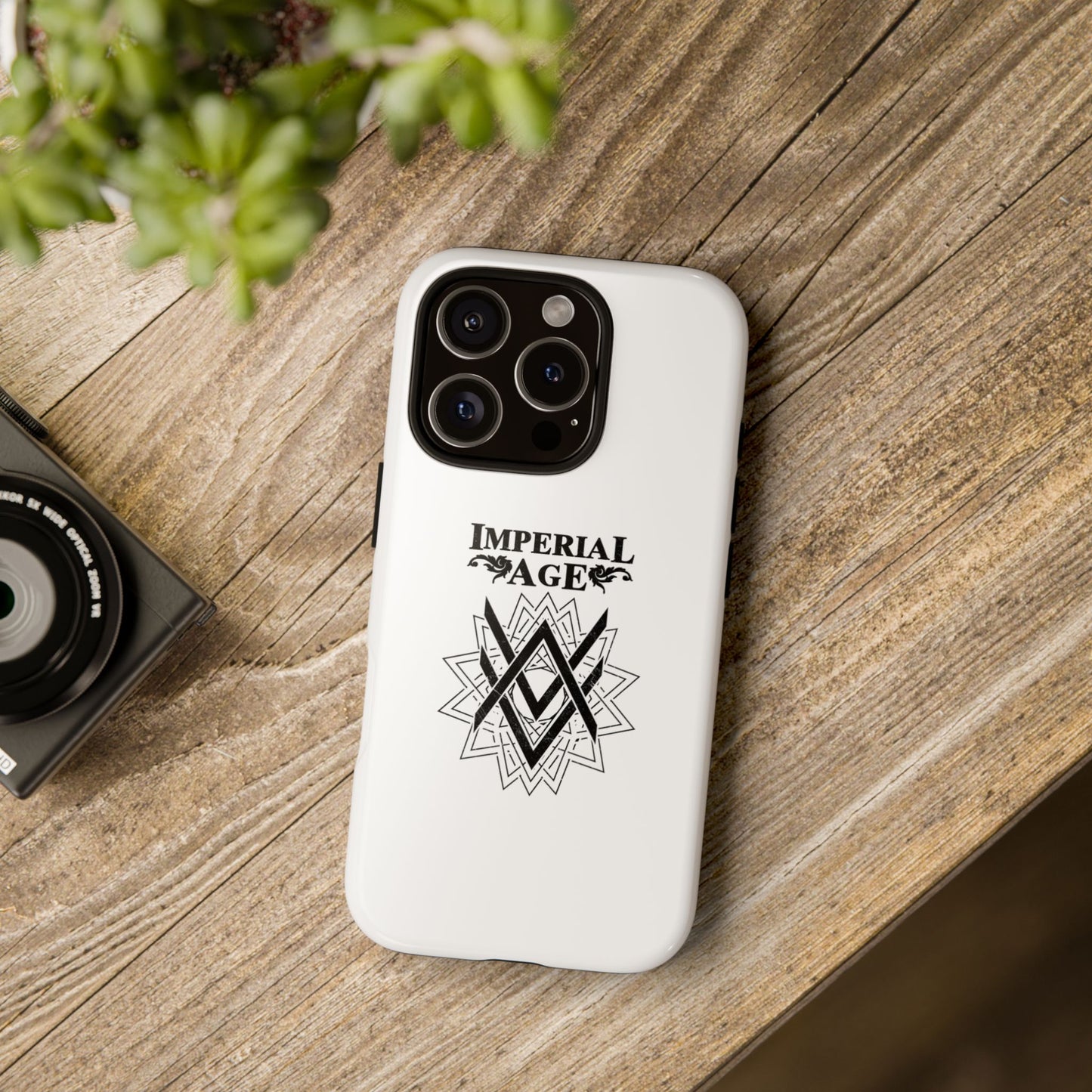 SUMMER COLLECTION - Tough iPhone Case White (Black Print)