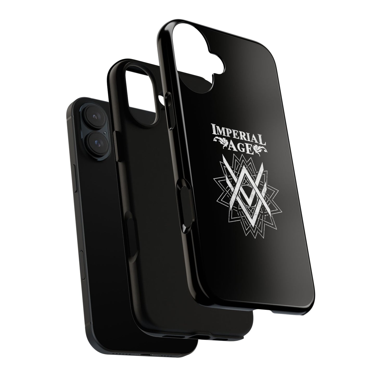 SUMMER COLLECTION - Tough iPhone Case Black (White Print)