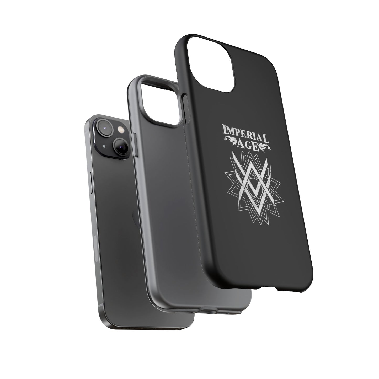 SUMMER COLLECTION - Tough iPhone Case Black (White Print)