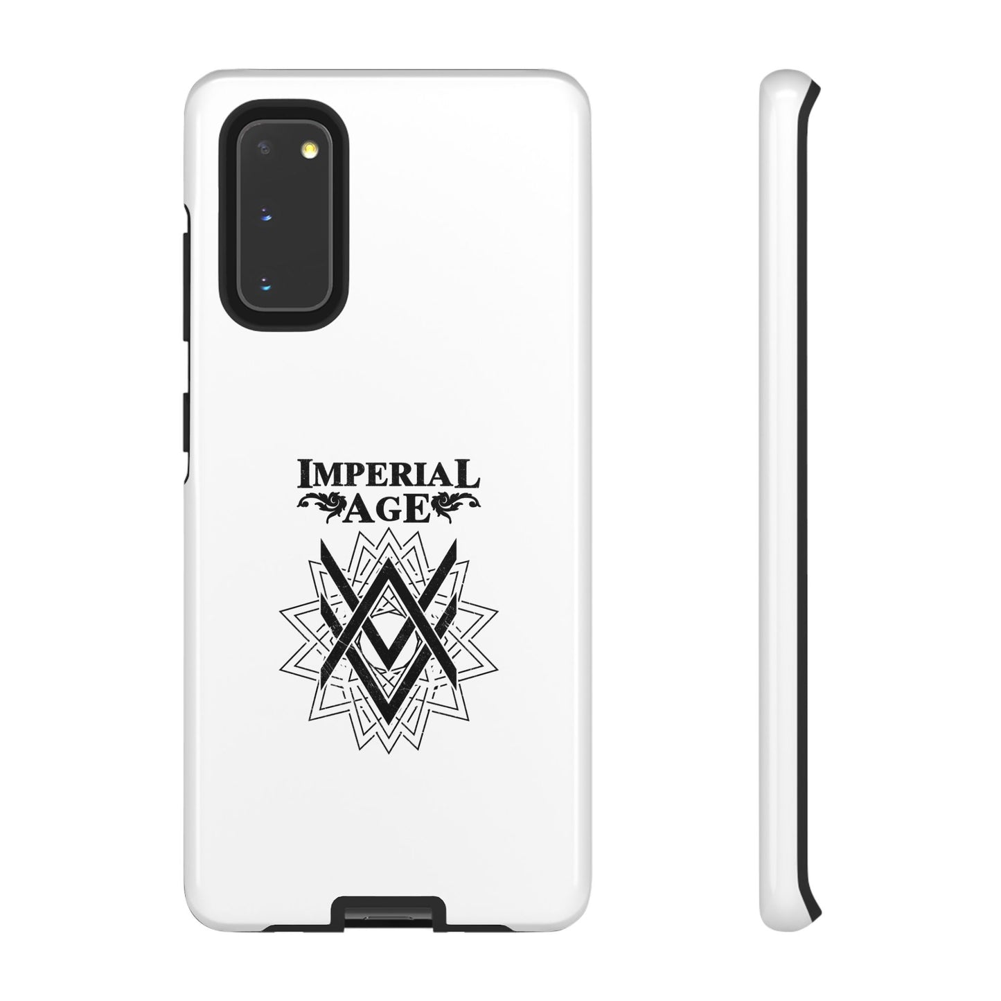 SUMMER COLLECTION - Tough Samsung Galaxy Case White (Black Print)
