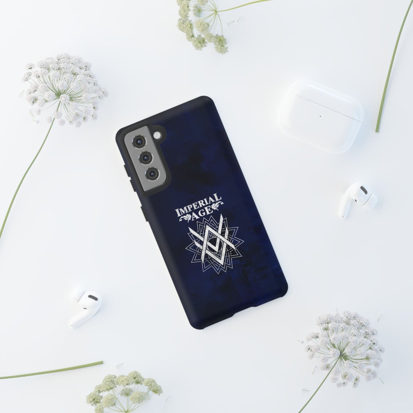 SUMMER COLLECTION - Tough Samsung Galaxy Case Navy (White Print)