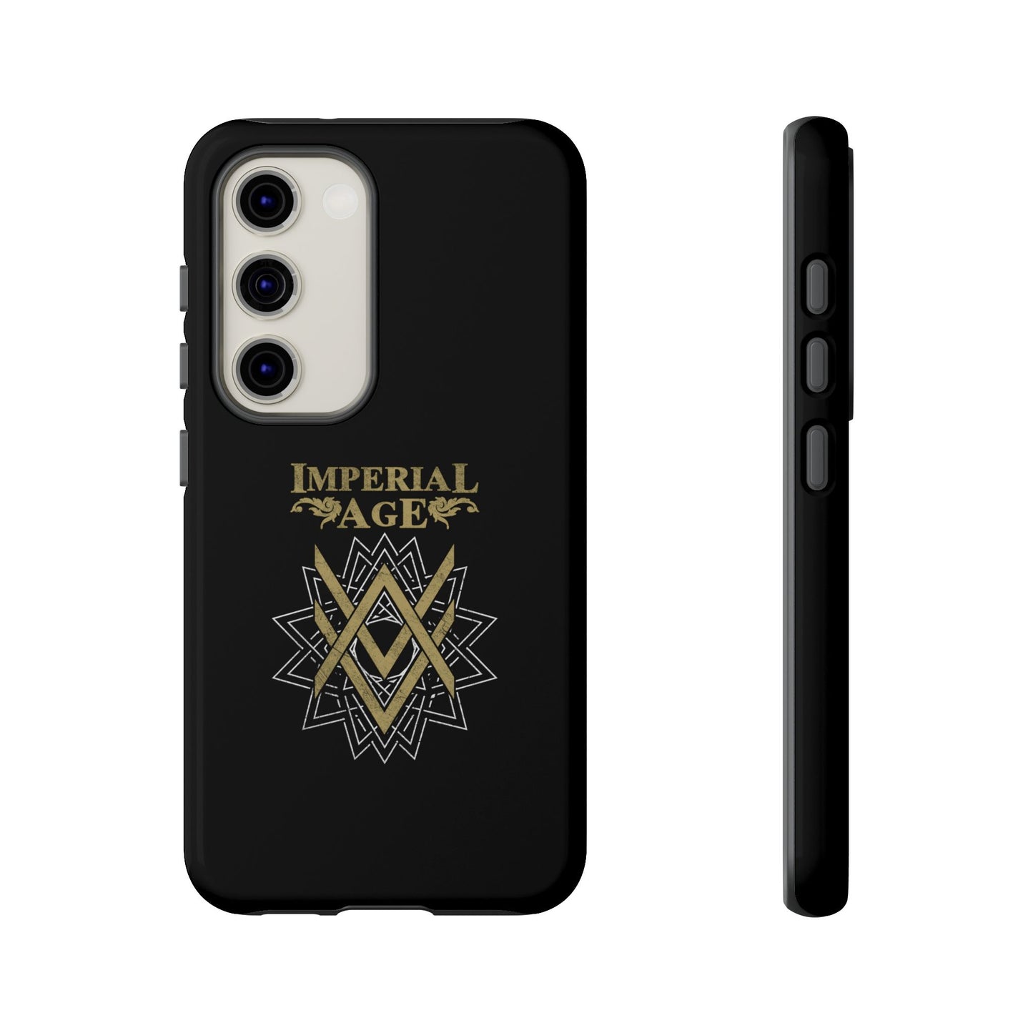 SUMMER COLLECTION - Tough Samsung Galaxy Case Black (Gold-White Print)