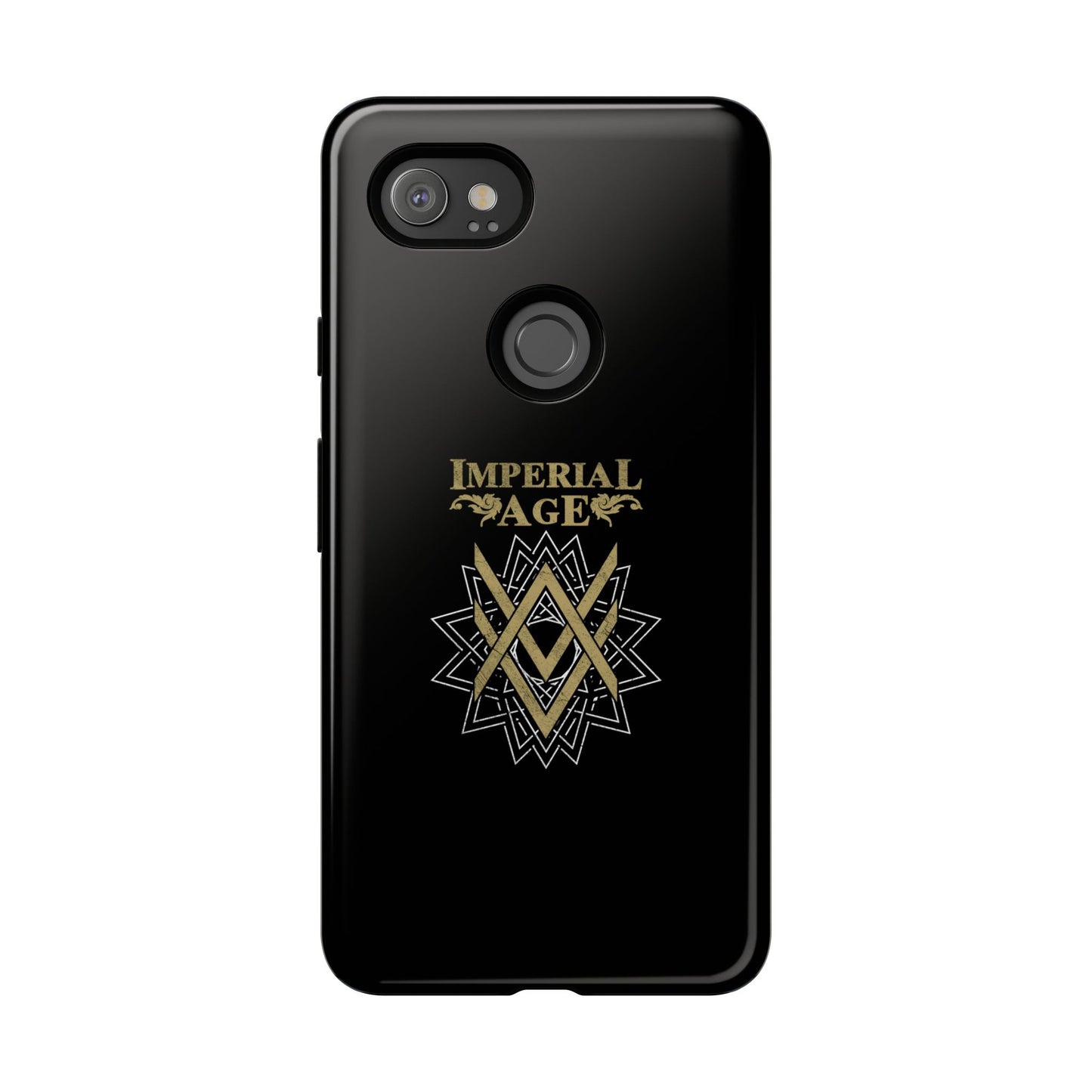SUMMER COLLECTION - Tough Google Pixel Case Black (Gold-White Print)