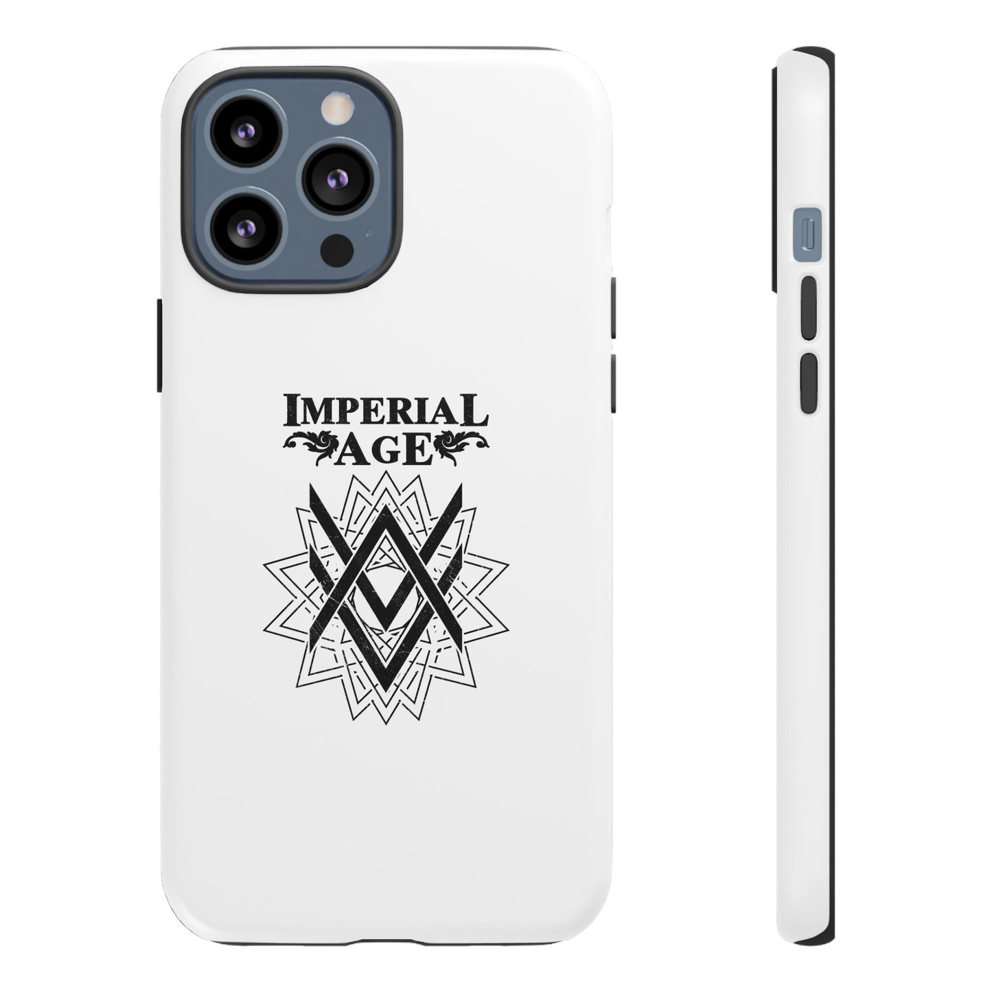 SUMMER COLLECTION - Tough iPhone Case White (Black Print)