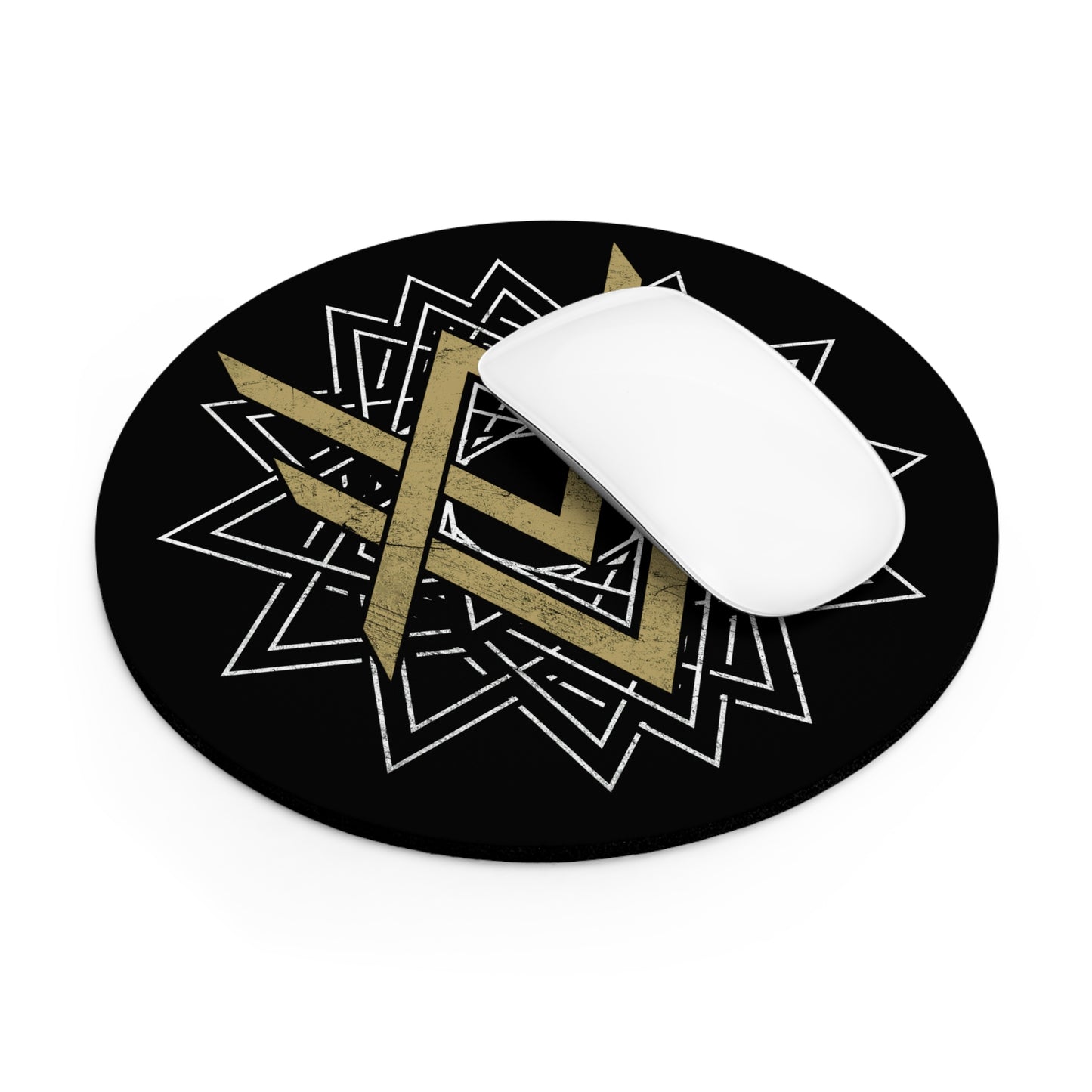 SUMMER COLLECTION - Mouse Pad Black (Gold-White Print)