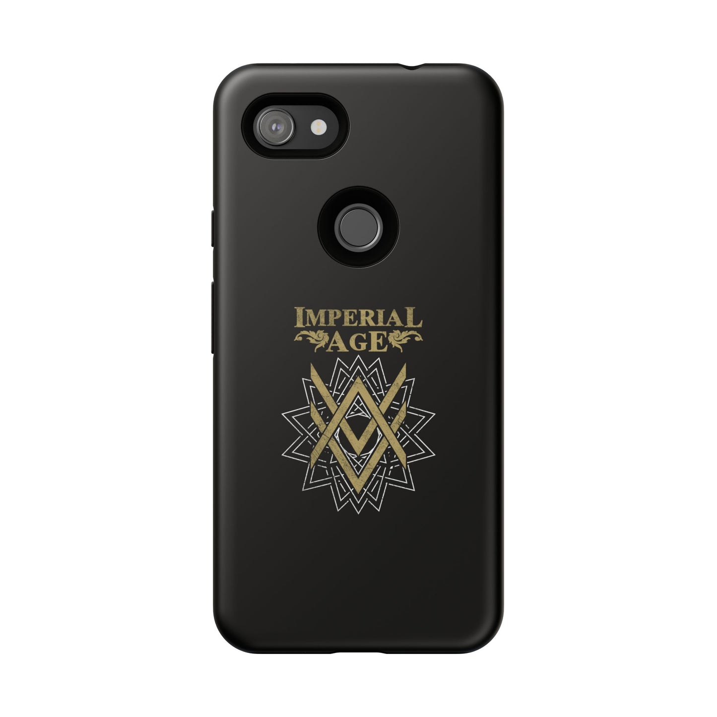 SUMMER COLLECTION - Tough Google Pixel Case Black (Gold-White Print)