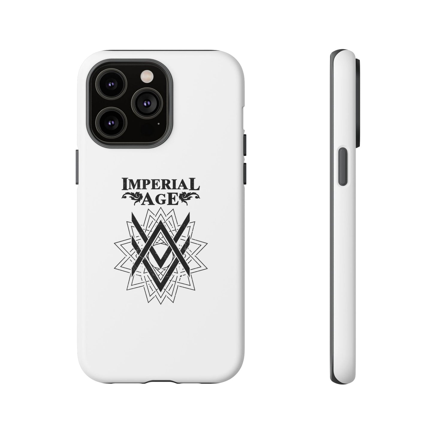 SUMMER COLLECTION - Tough iPhone Case White (Black Print)