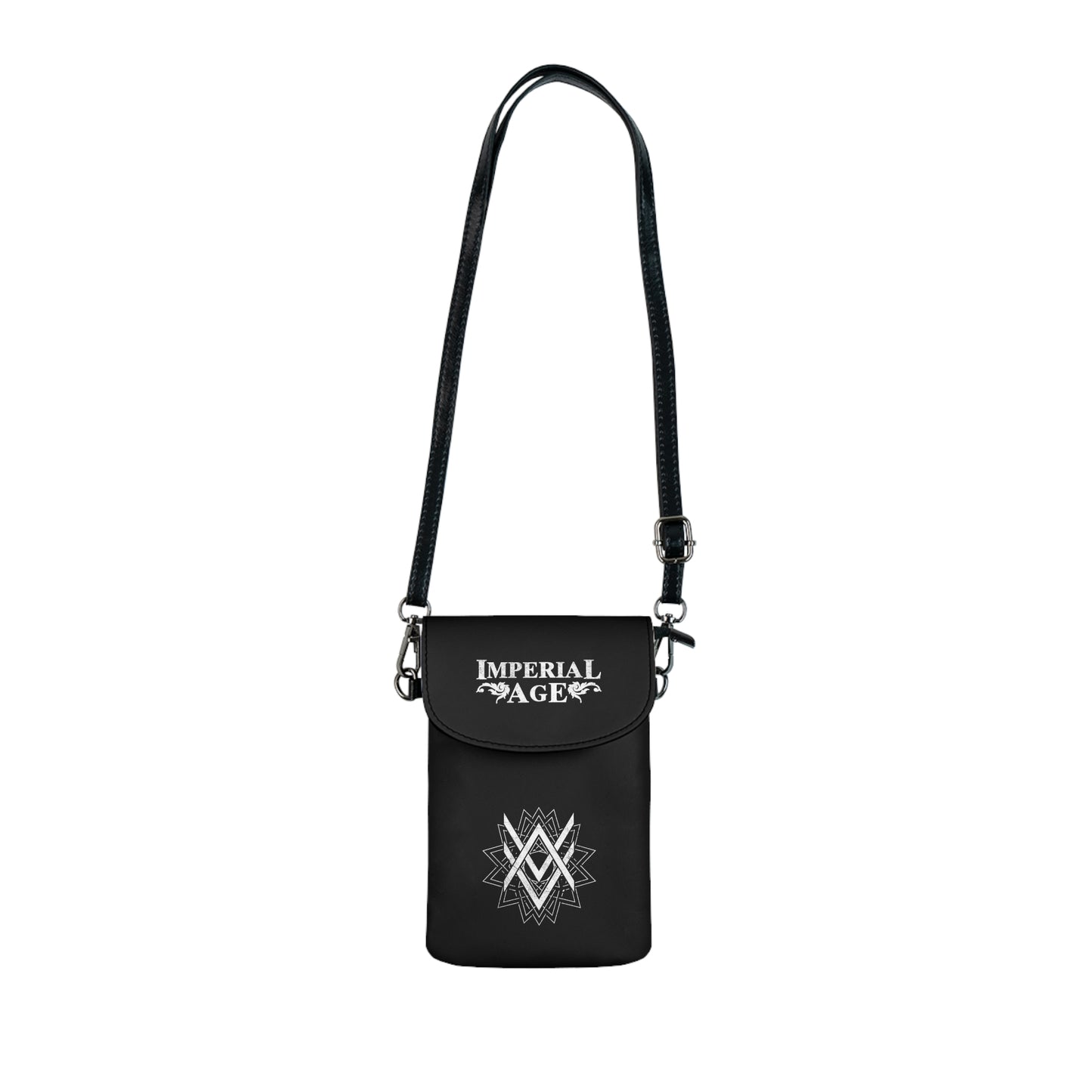 SUMMER COLLECTION - Strap Wallet Black (White Print)