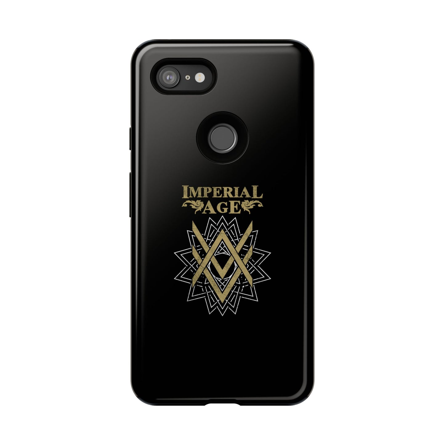 SUMMER COLLECTION - Tough Google Pixel Case Black (Gold-White Print)