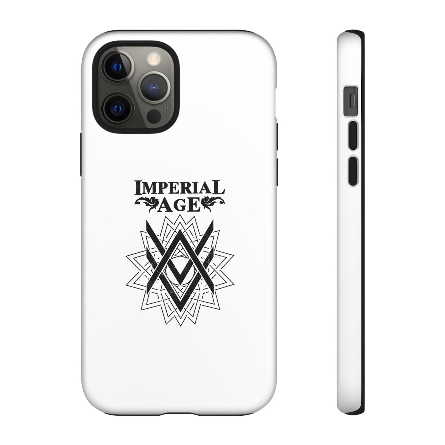 SUMMER COLLECTION - Tough iPhone Case White (Black Print)