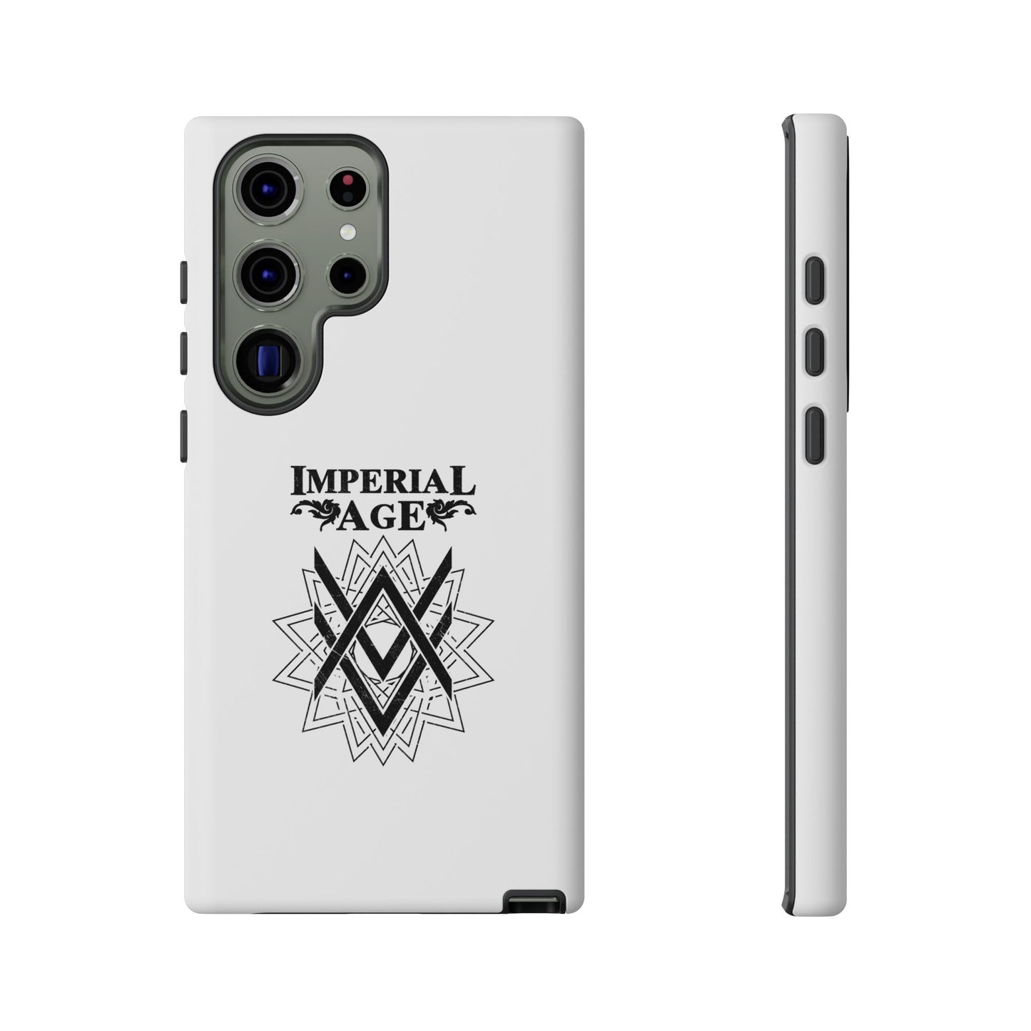 SUMMER COLLECTION - Tough Samsung Galaxy Case White (Black Print)