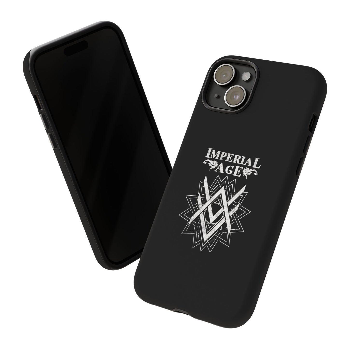 SUMMER COLLECTION - Tough iPhone Case Black (White Print)