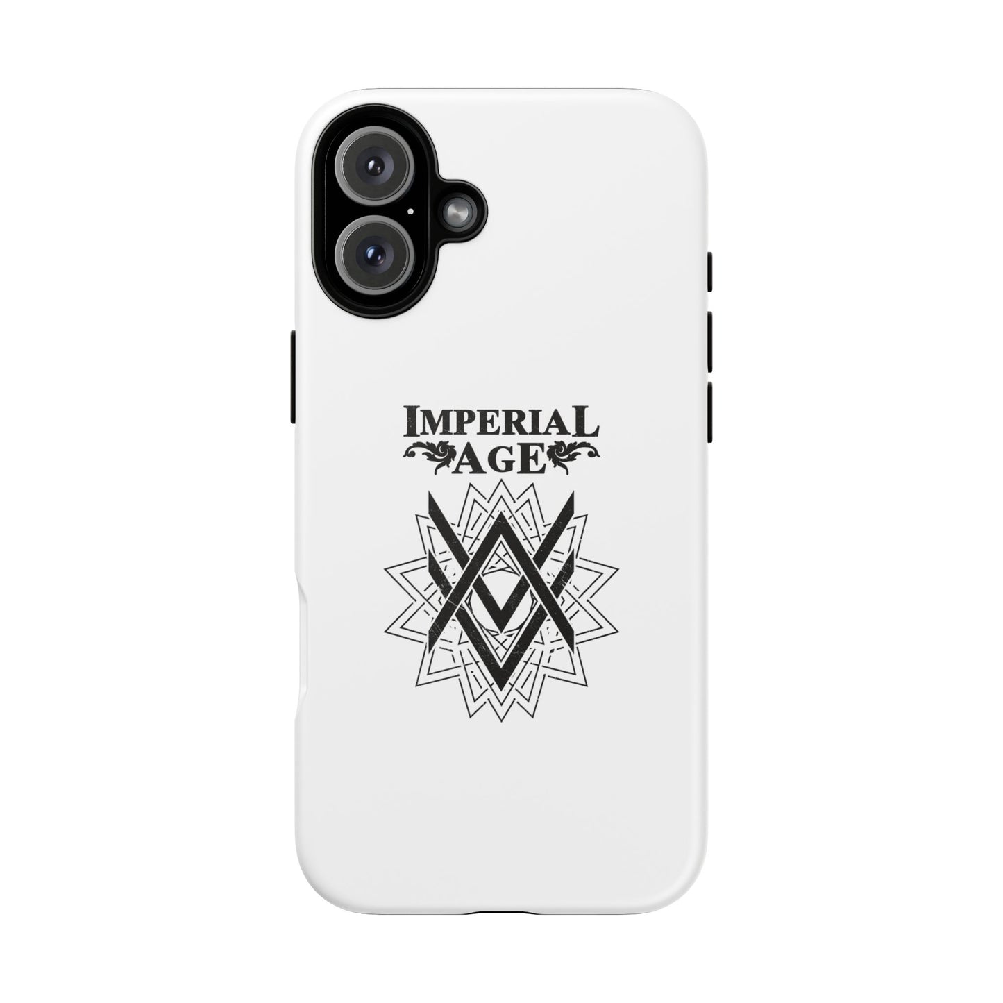 SUMMER COLLECTION - Tough iPhone Case White (Black Print)
