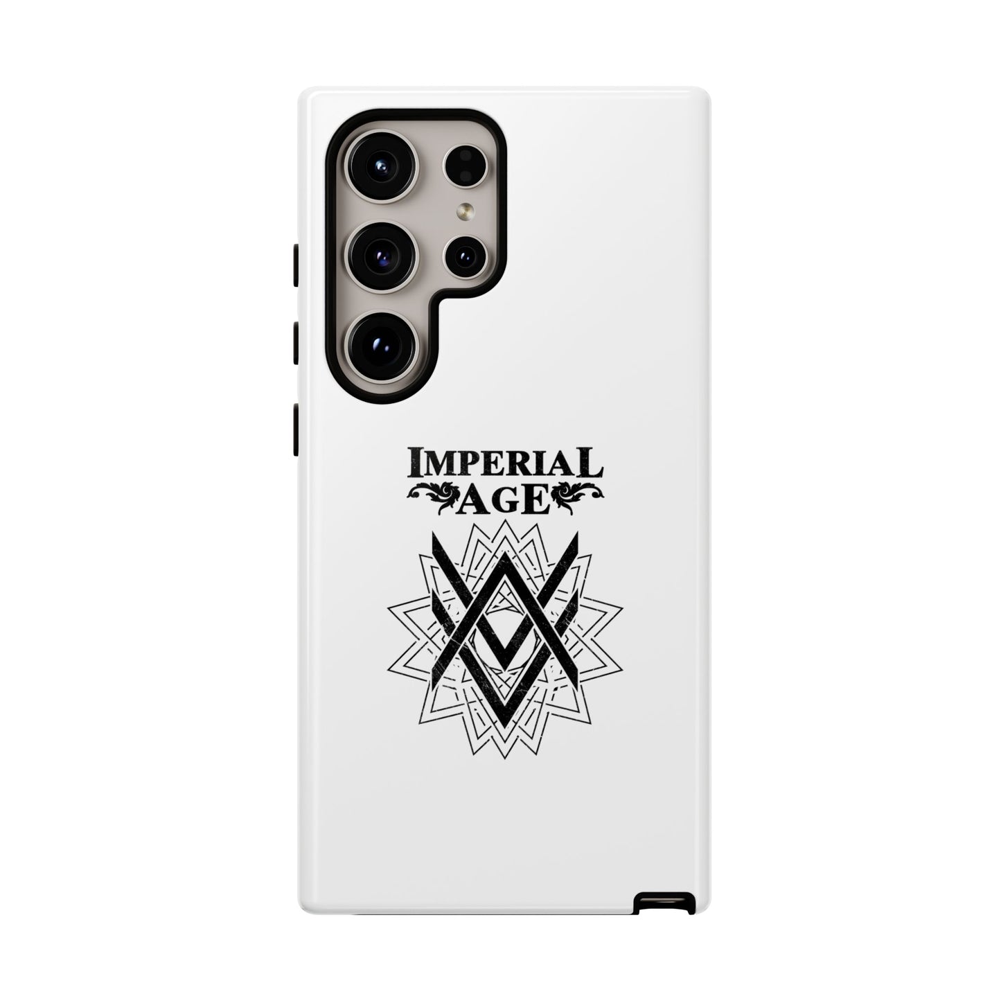SUMMER COLLECTION - Tough Samsung Galaxy Case White (Black Print)