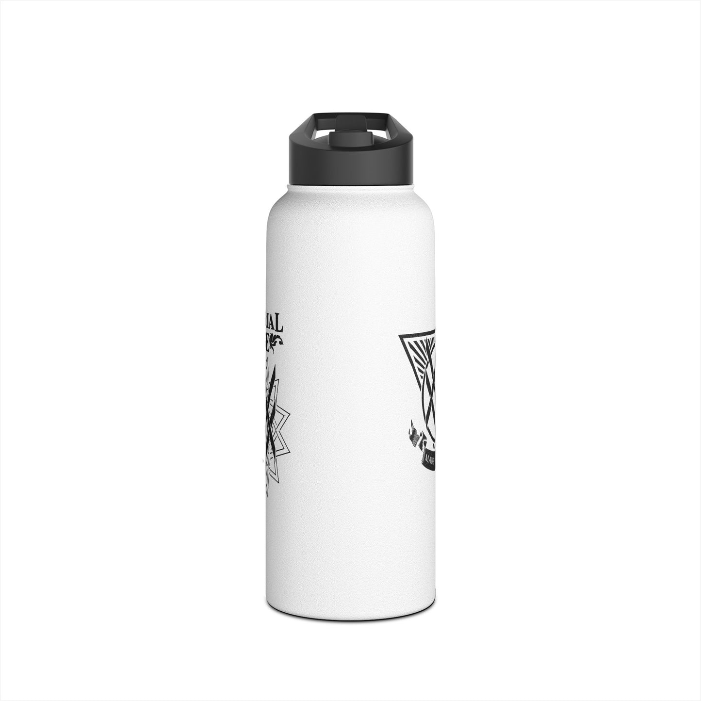 SUMMER COLLECTION - Steel Water Bottle White (BlackPrint)
