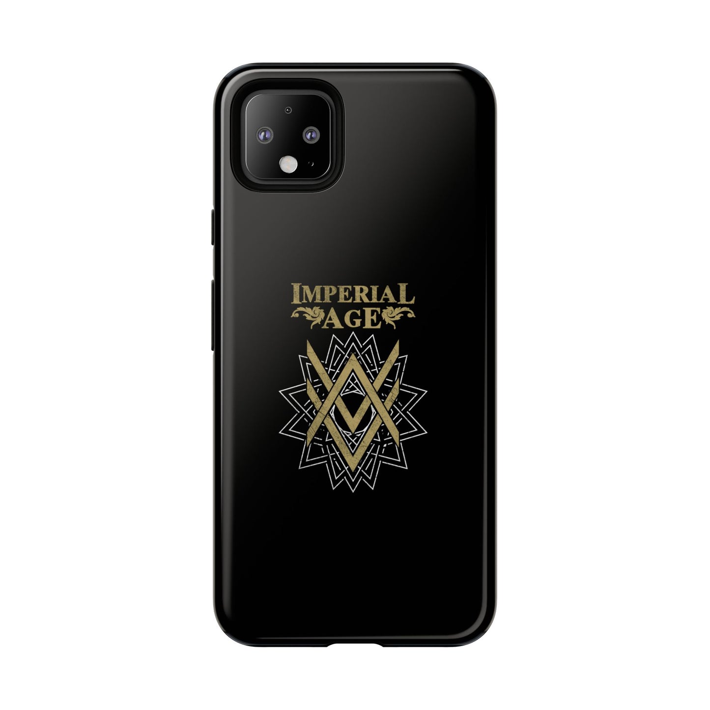 SUMMER COLLECTION - Tough Google Pixel Case Black (Gold-White Print)