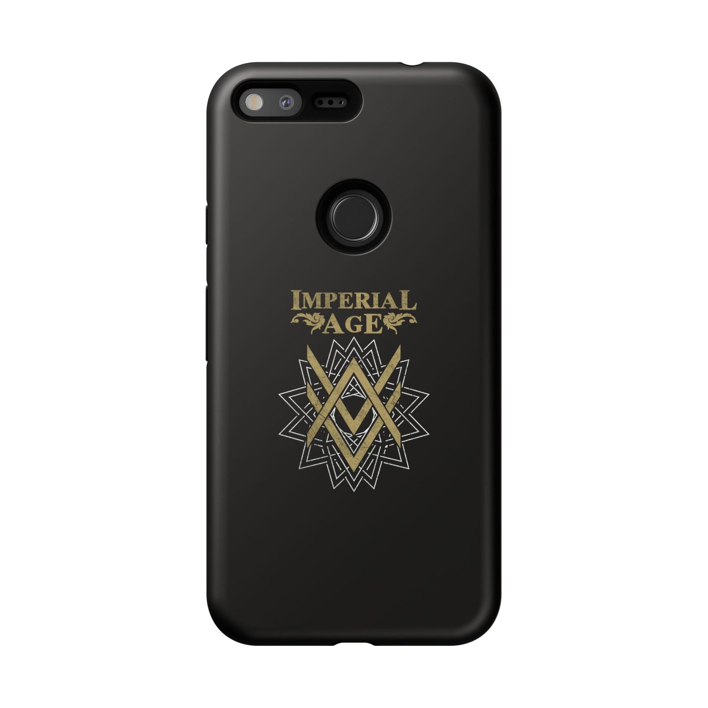 SUMMER COLLECTION - Tough Google Pixel Case Black (Gold-White Print)