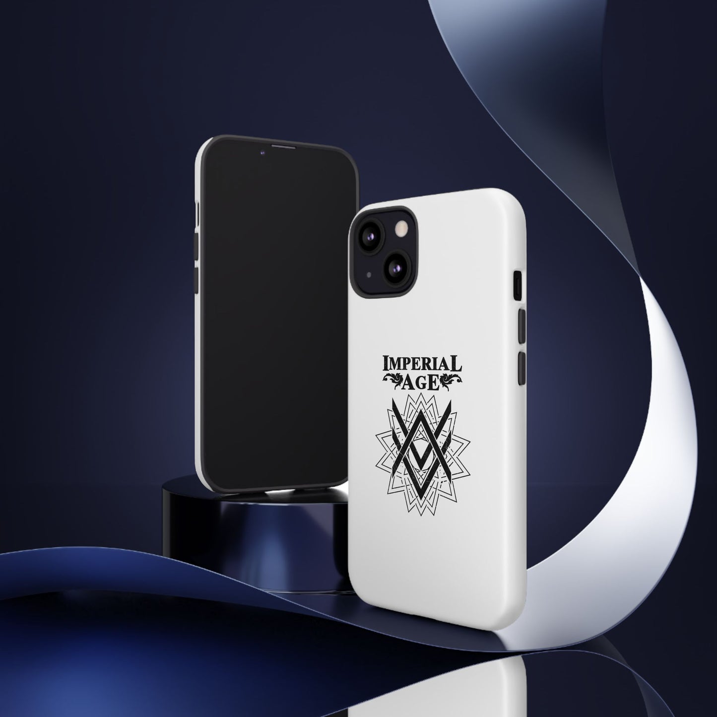 SUMMER COLLECTION - Tough iPhone Case White (Black Print)