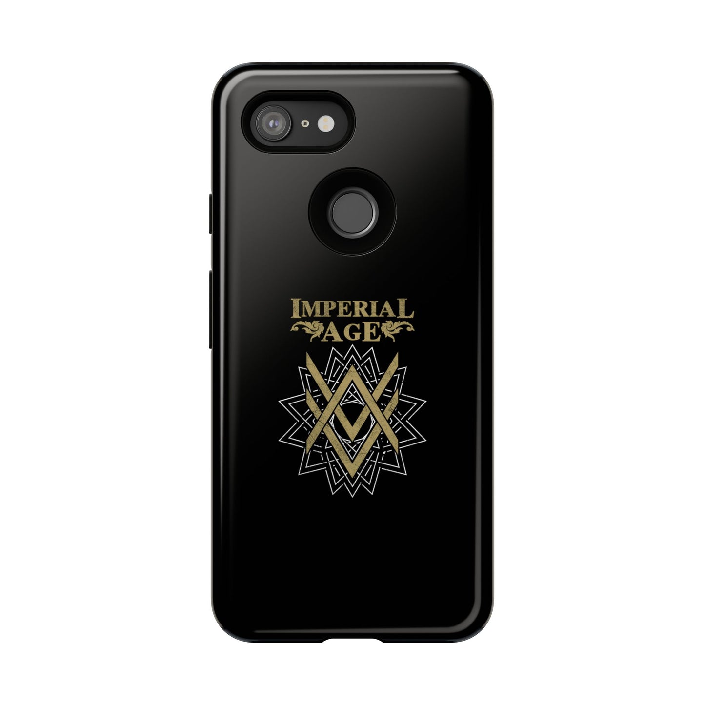 SUMMER COLLECTION - Tough Google Pixel Case Black (Gold-White Print)