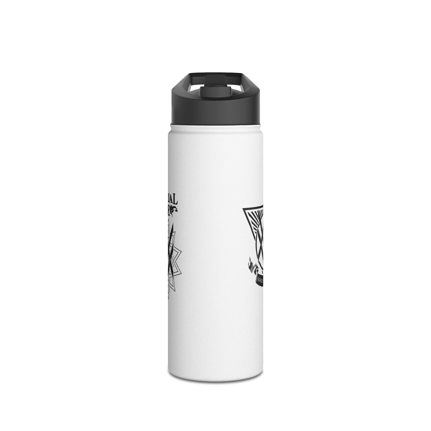 SUMMER COLLECTION - Steel Water Bottle White (BlackPrint)