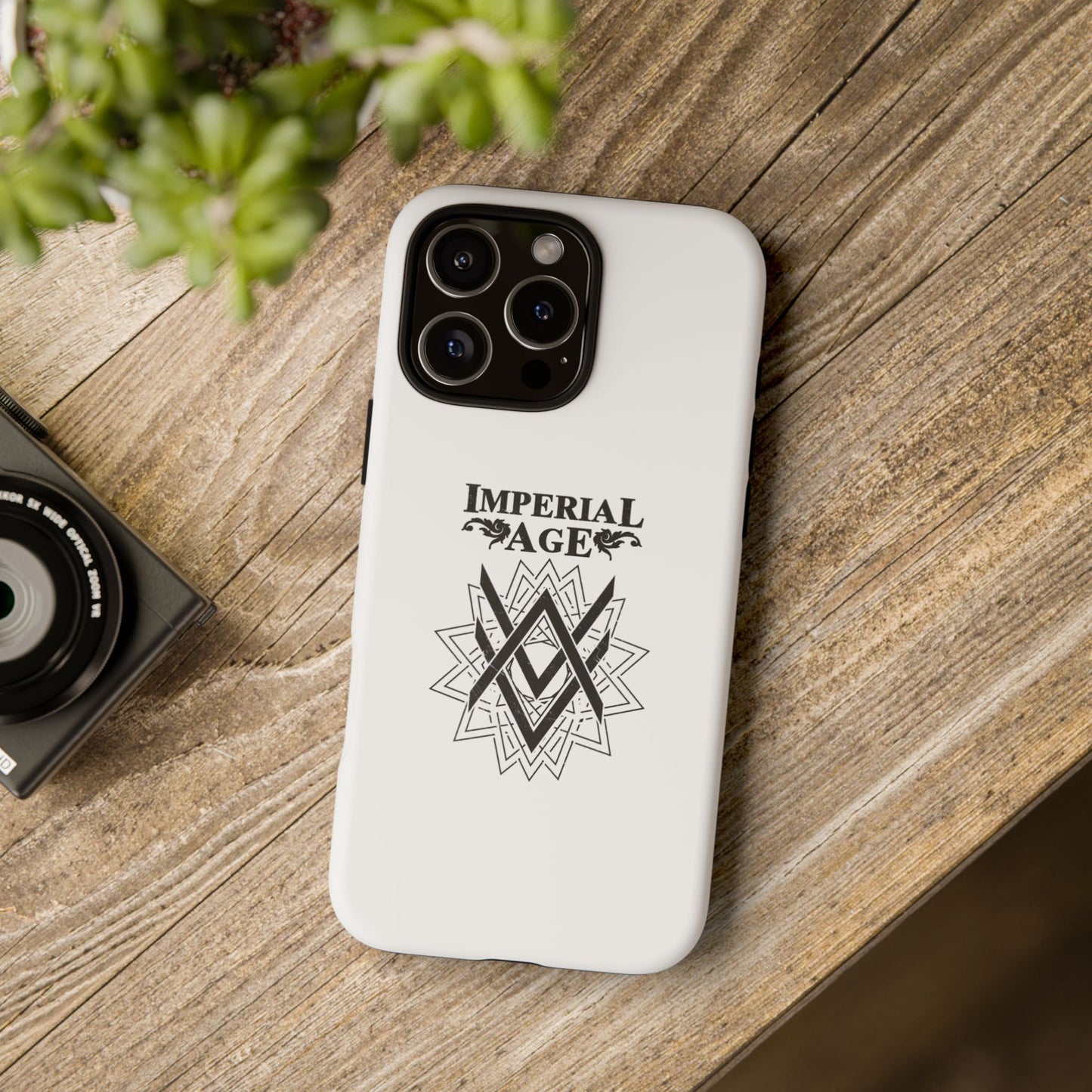 SUMMER COLLECTION - Tough iPhone Case White (Black Print)