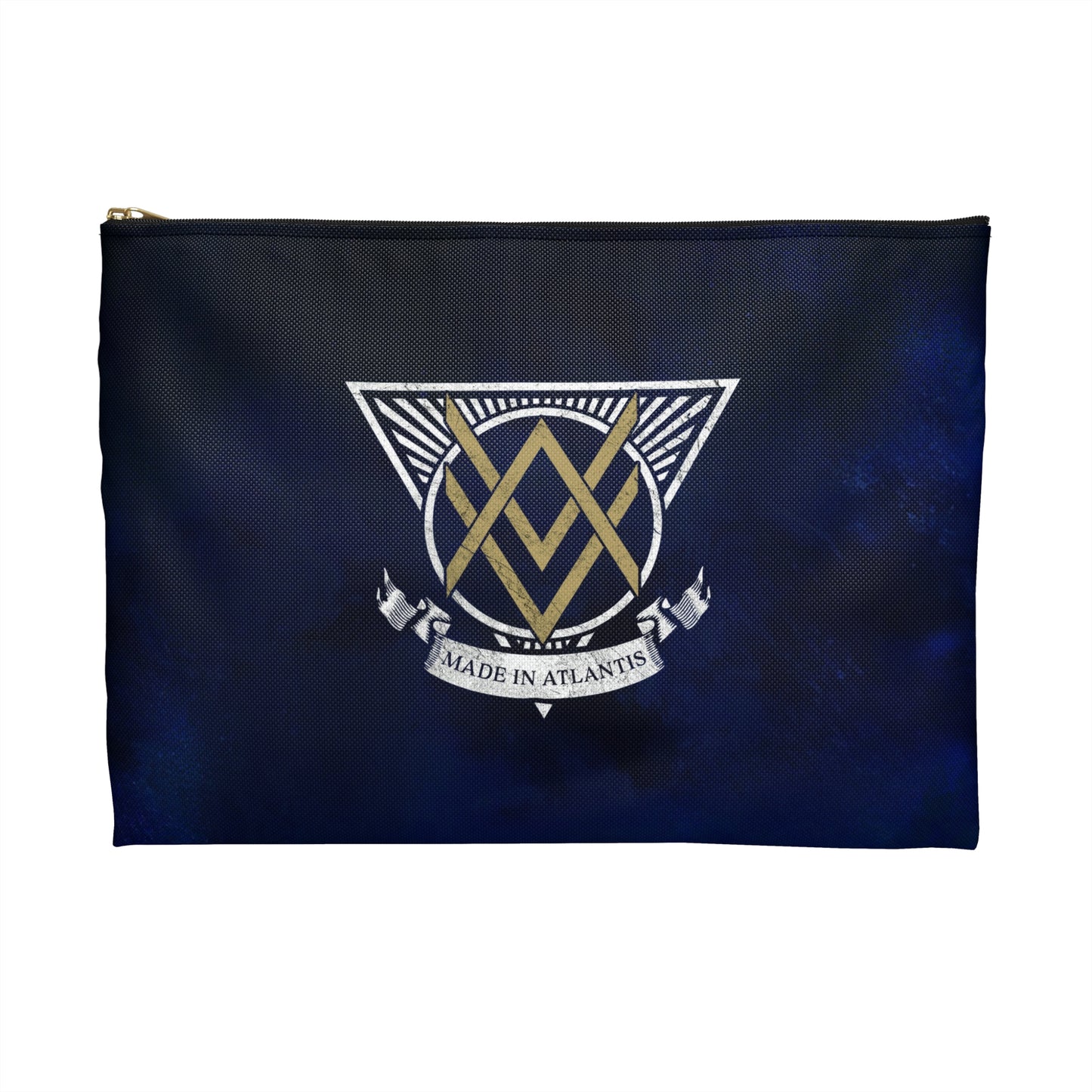 SUMMER COLLECTION - Accessory Pouch Navy (Gold-White Print)