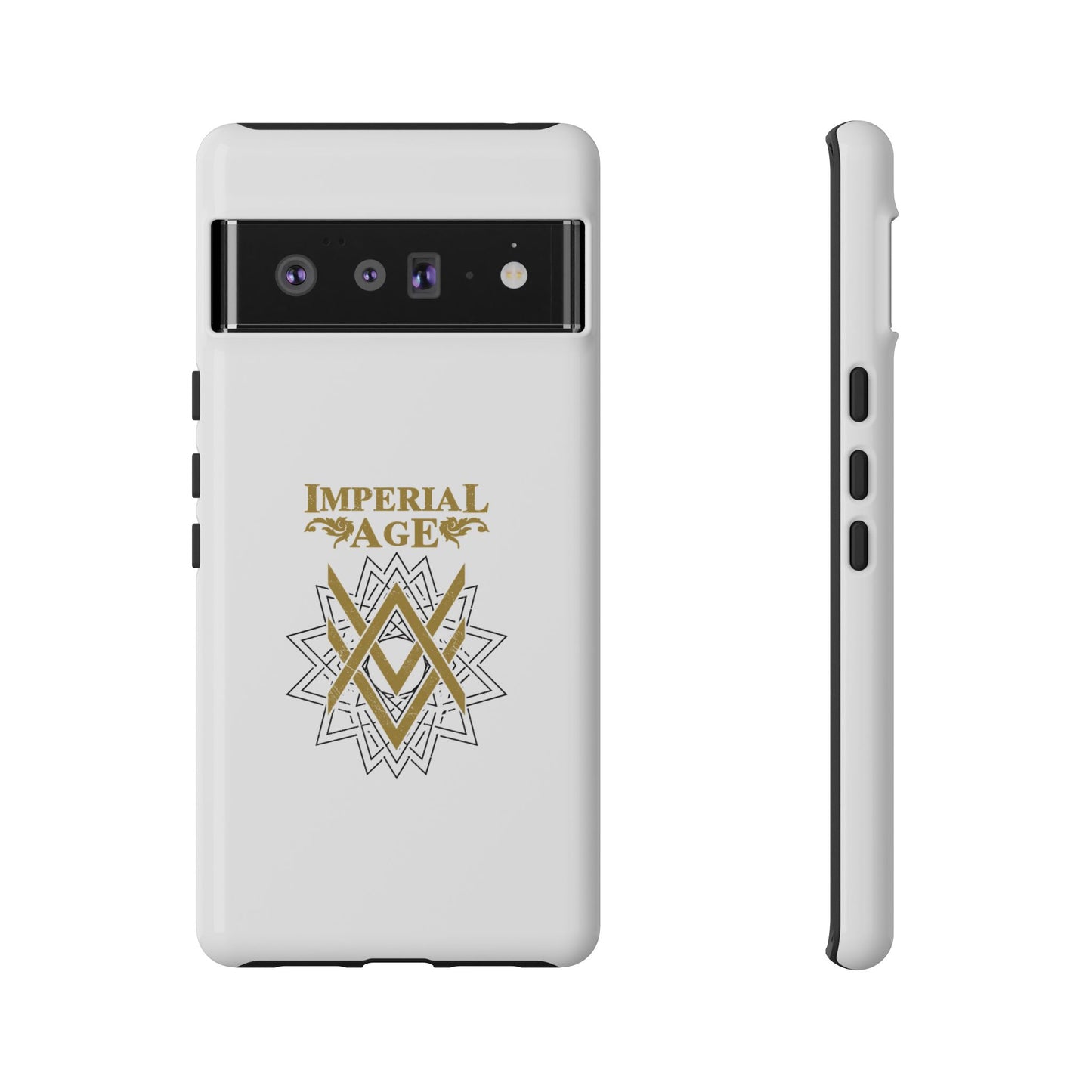 SUMMER COLLECTION - Tough Google Pixel Case White (Gold-White Print)