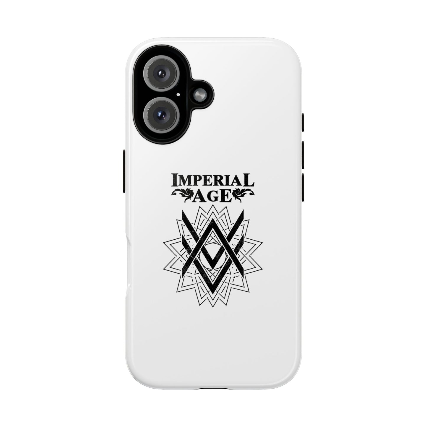 SUMMER COLLECTION - Tough iPhone Case White (Black Print)