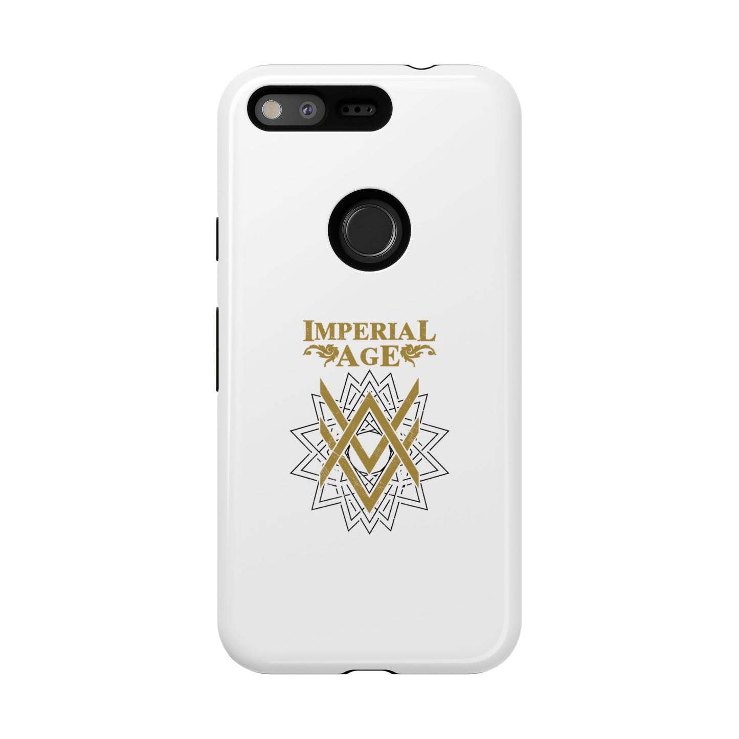 SUMMER COLLECTION - Tough Google Pixel Case White (Gold-White Print)