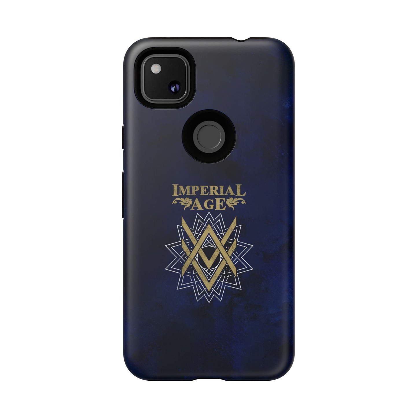 SUMMER COLLECTION - Tough Google Pixel Case Navy (Gold-White Print)