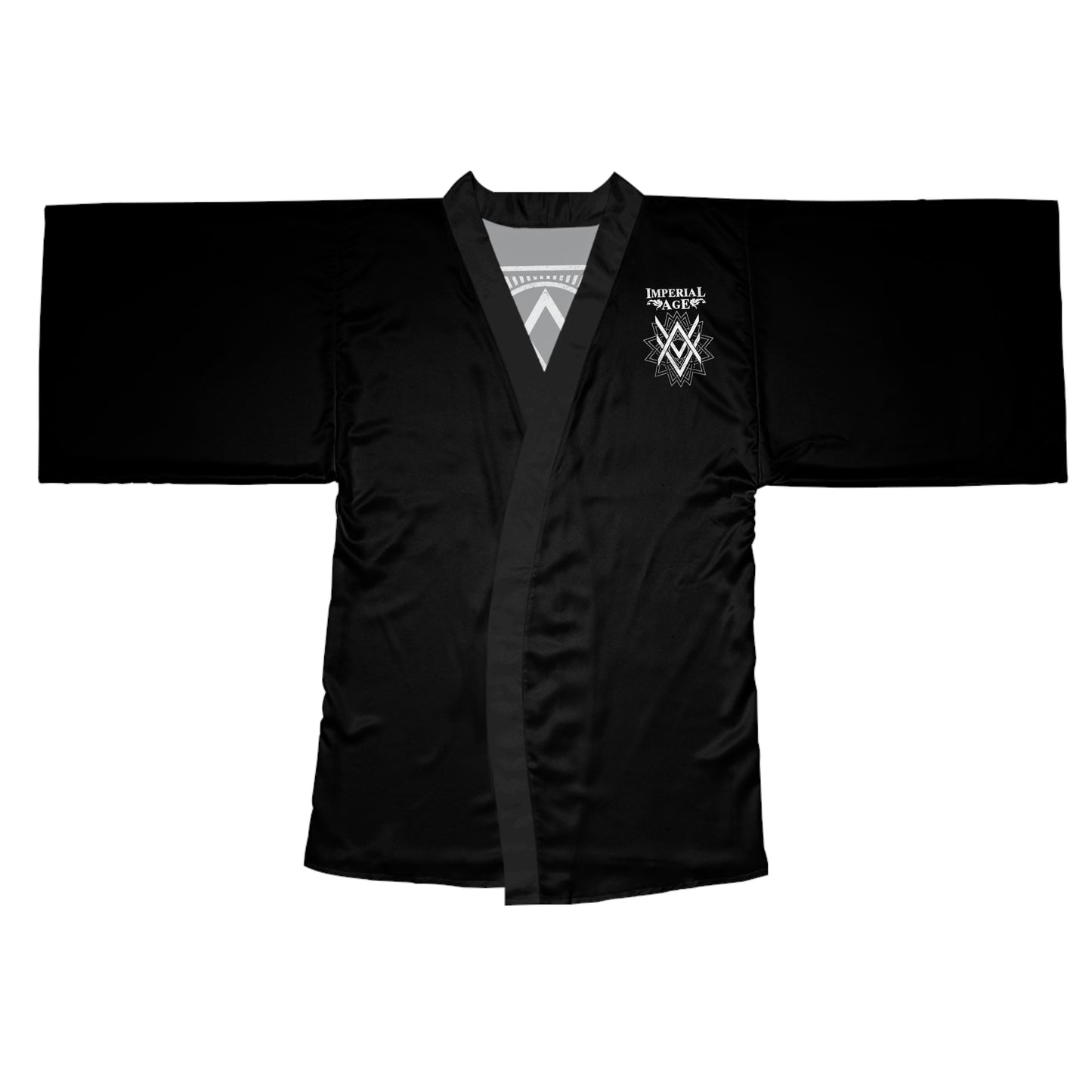 SUMMER COLLECTION - Women's Robe Black (White Print)
