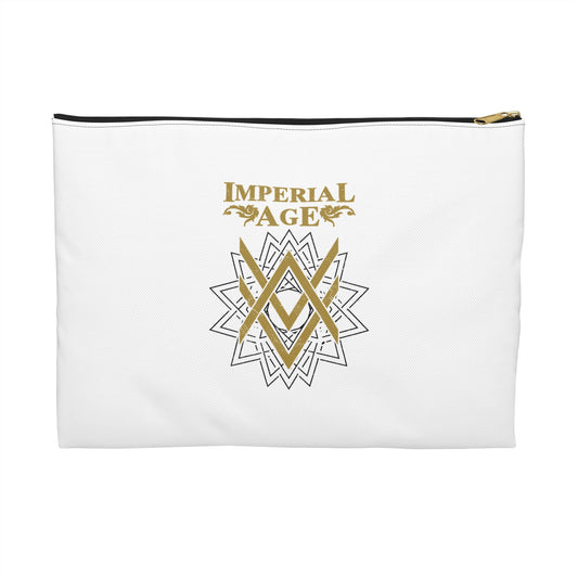 SUMMER COLLECTION - Accessory Pouch White (Gold-Black Print)