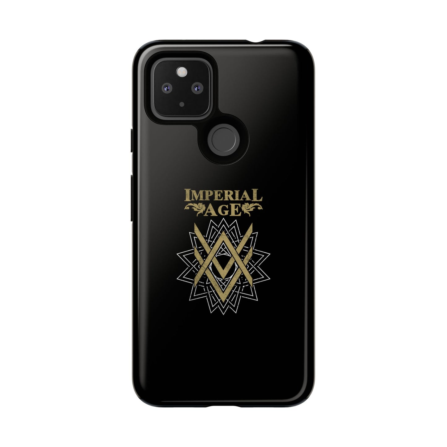 SUMMER COLLECTION - Tough Google Pixel Case Black (Gold-White Print)