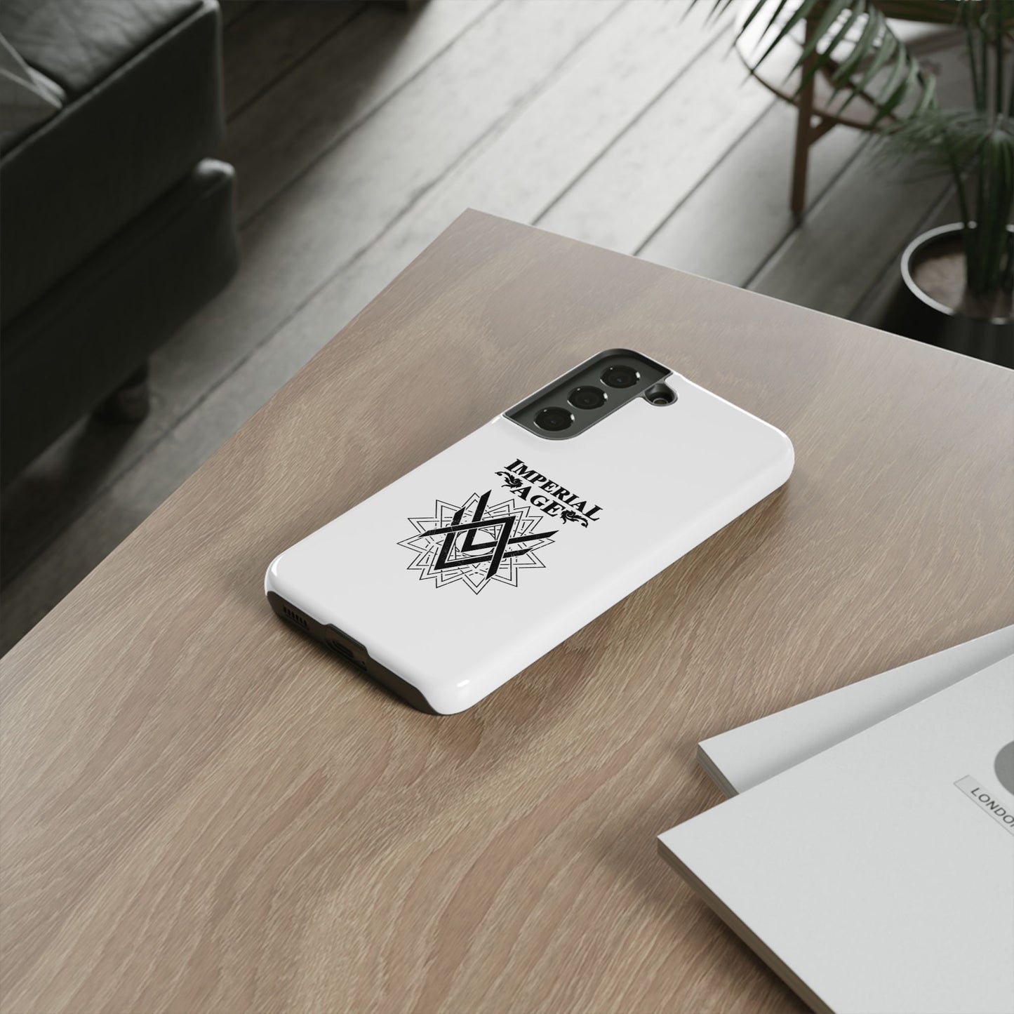 SUMMER COLLECTION - Tough Samsung Galaxy Case White (Black Print)
