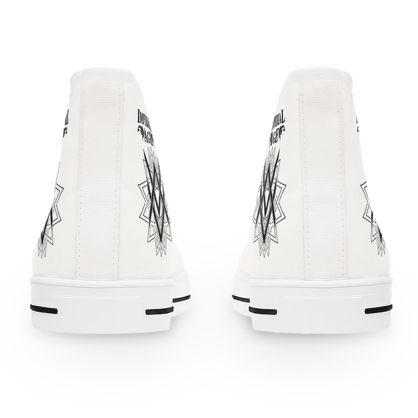 SUMMER COLLECTION - Women's Sneakers White (Black Print)