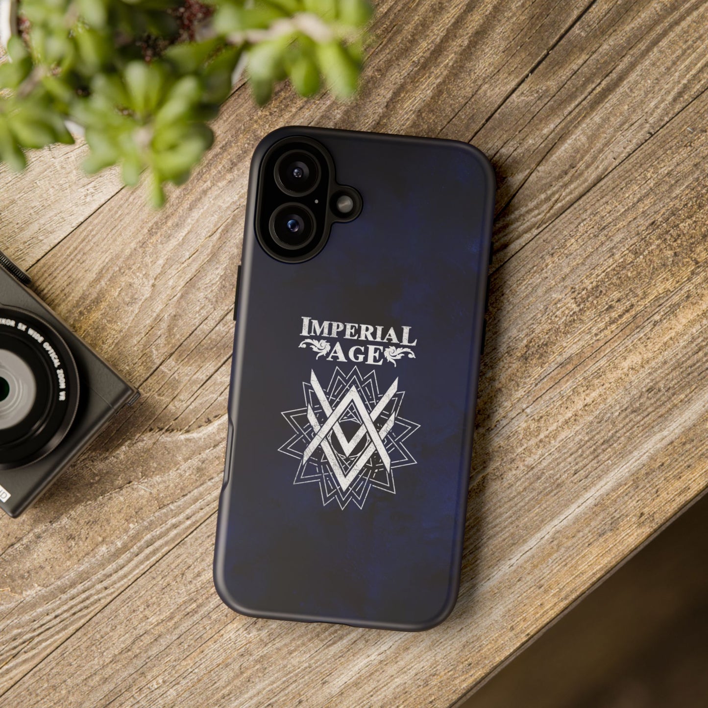 SUMMER COLLECTION - Tough iPhone Case Navy (White Print)