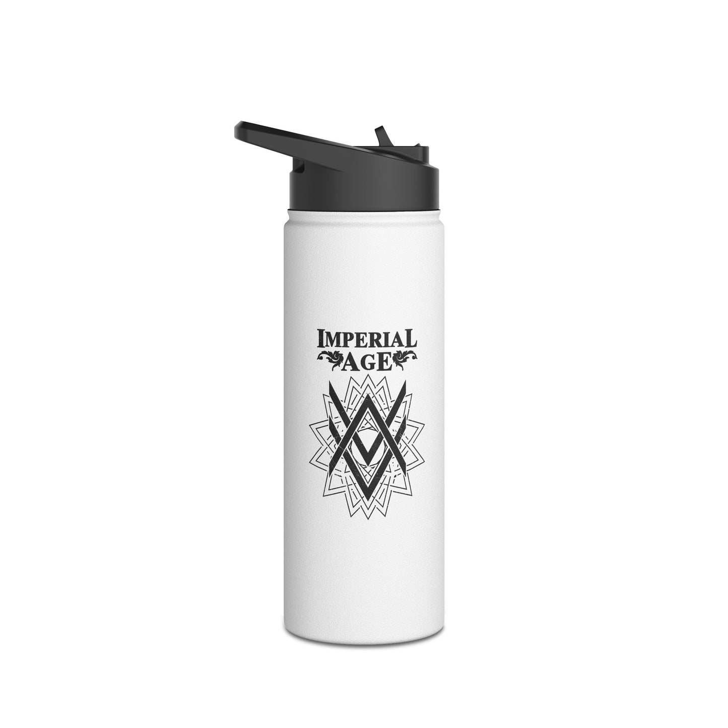 SUMMER COLLECTION - Steel Water Bottle White (BlackPrint)