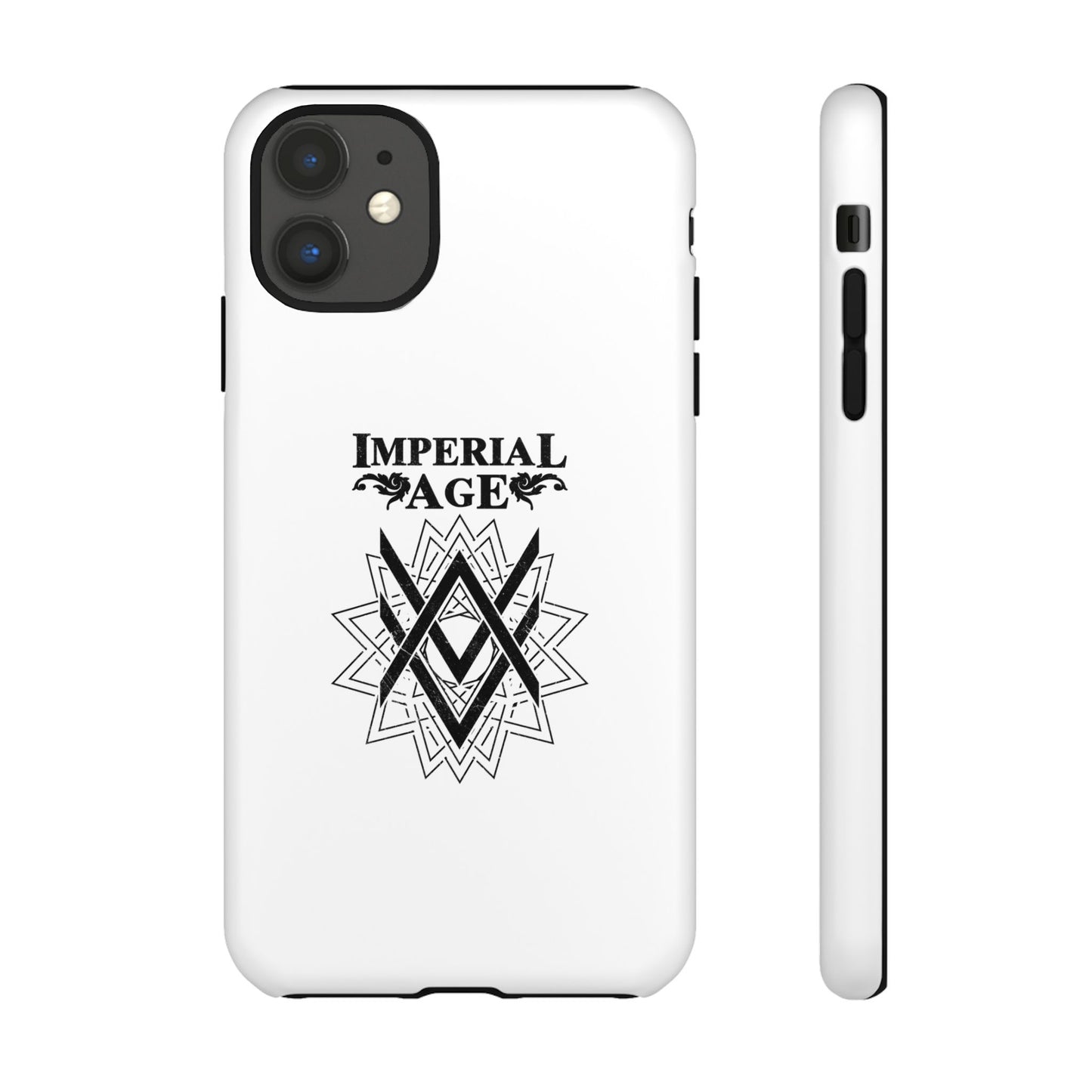 SUMMER COLLECTION - Tough iPhone Case White (Black Print)