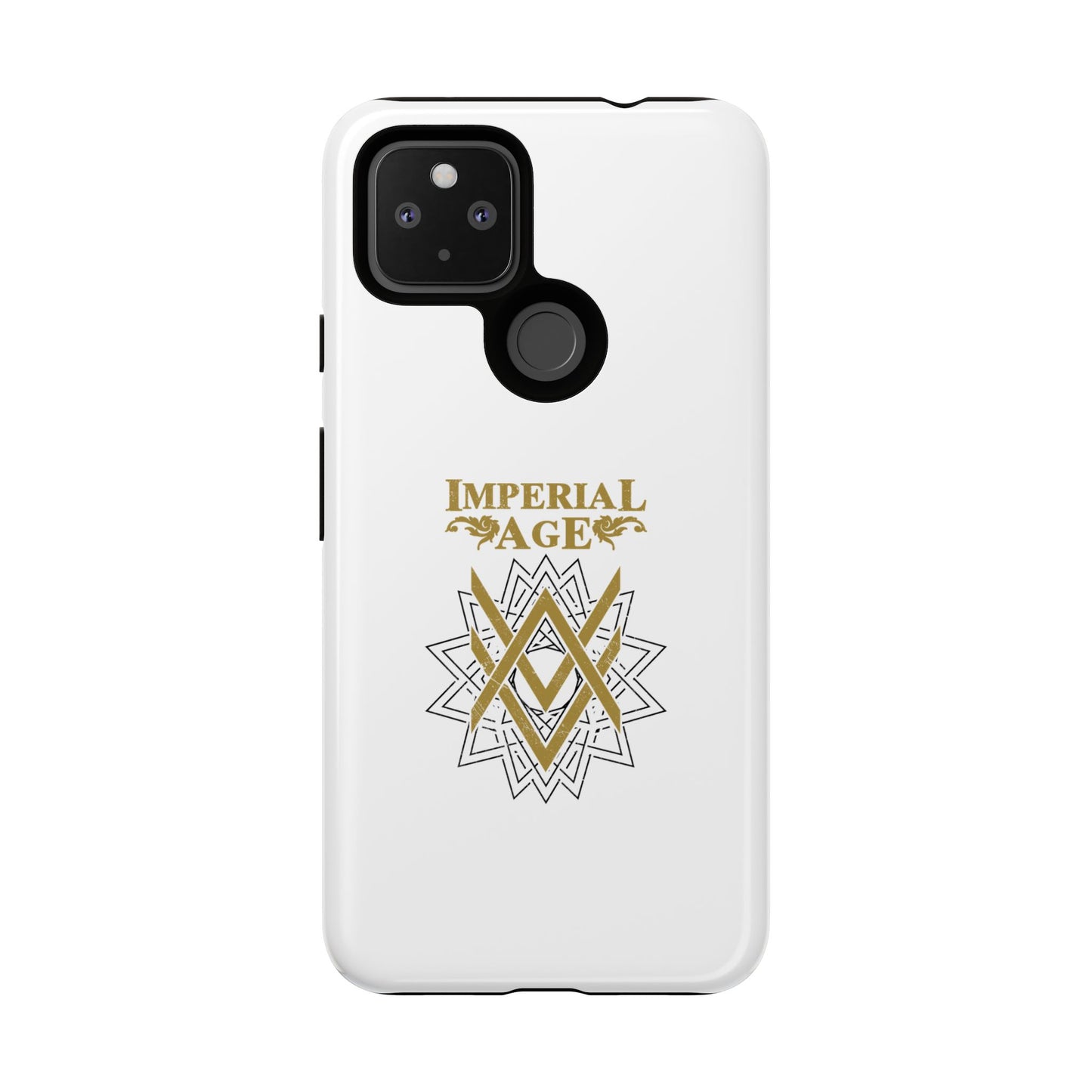 SUMMER COLLECTION - Tough Google Pixel Case White (Gold-White Print)