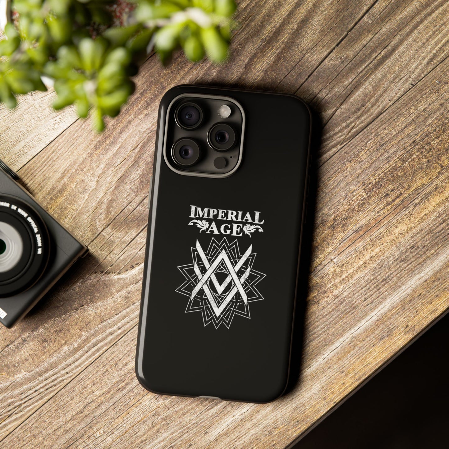 SUMMER COLLECTION - Tough iPhone Case Black (White Print)