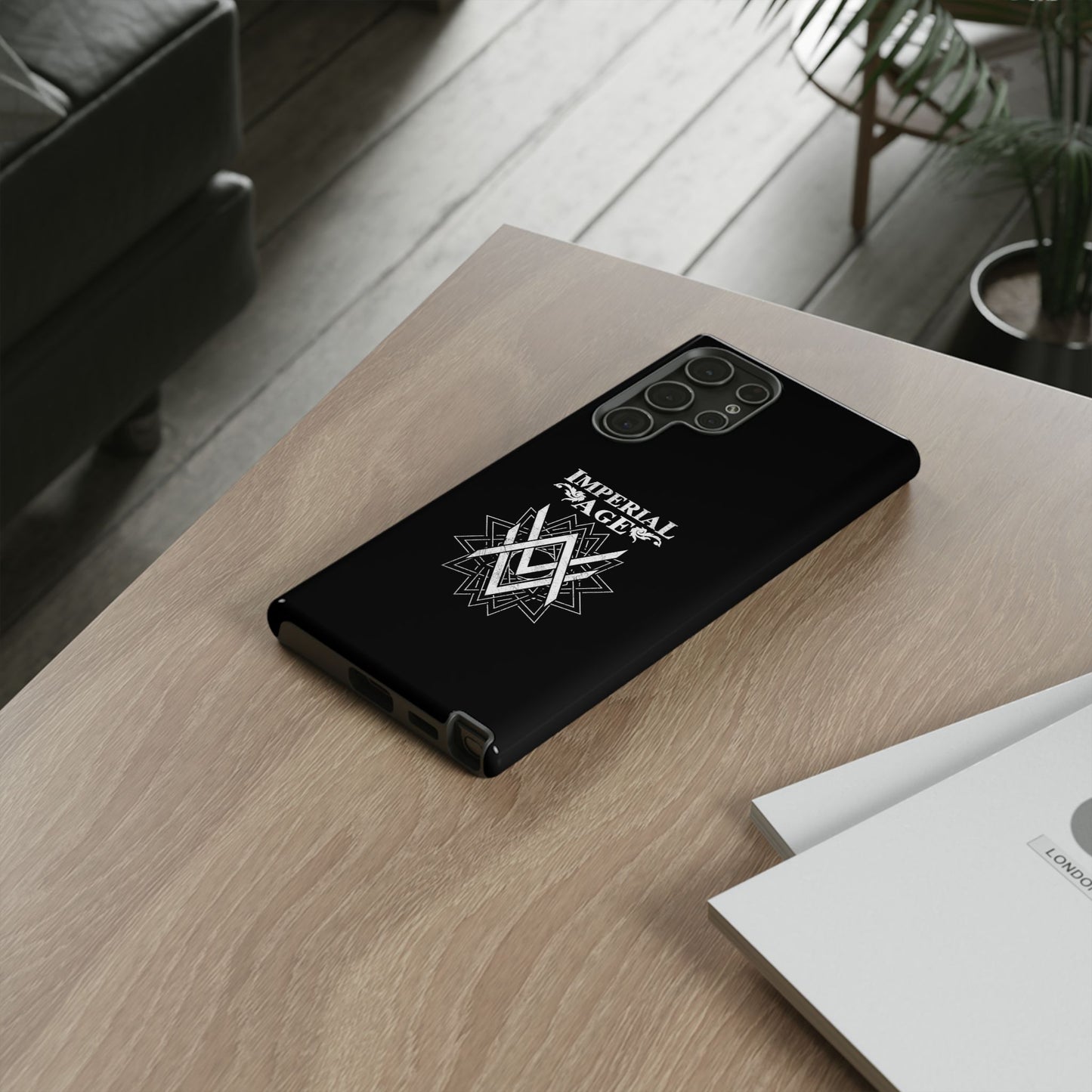 SUMMER COLLECTION - Tough Samsung Galaxy Case Black (White Print)