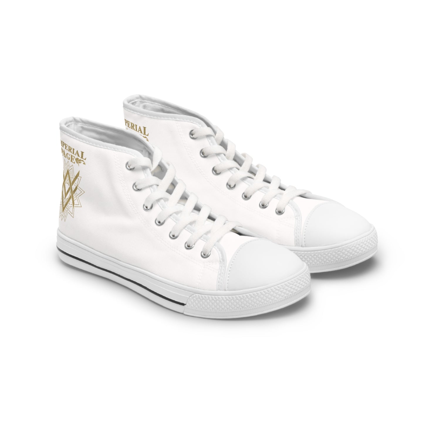 SUMMER COLLECTION - Women's Sneakers White (Gold Print)