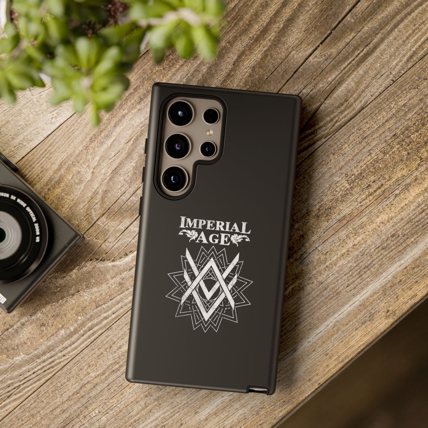 SUMMER COLLECTION - Tough Samsung Galaxy Case Black (White Print)