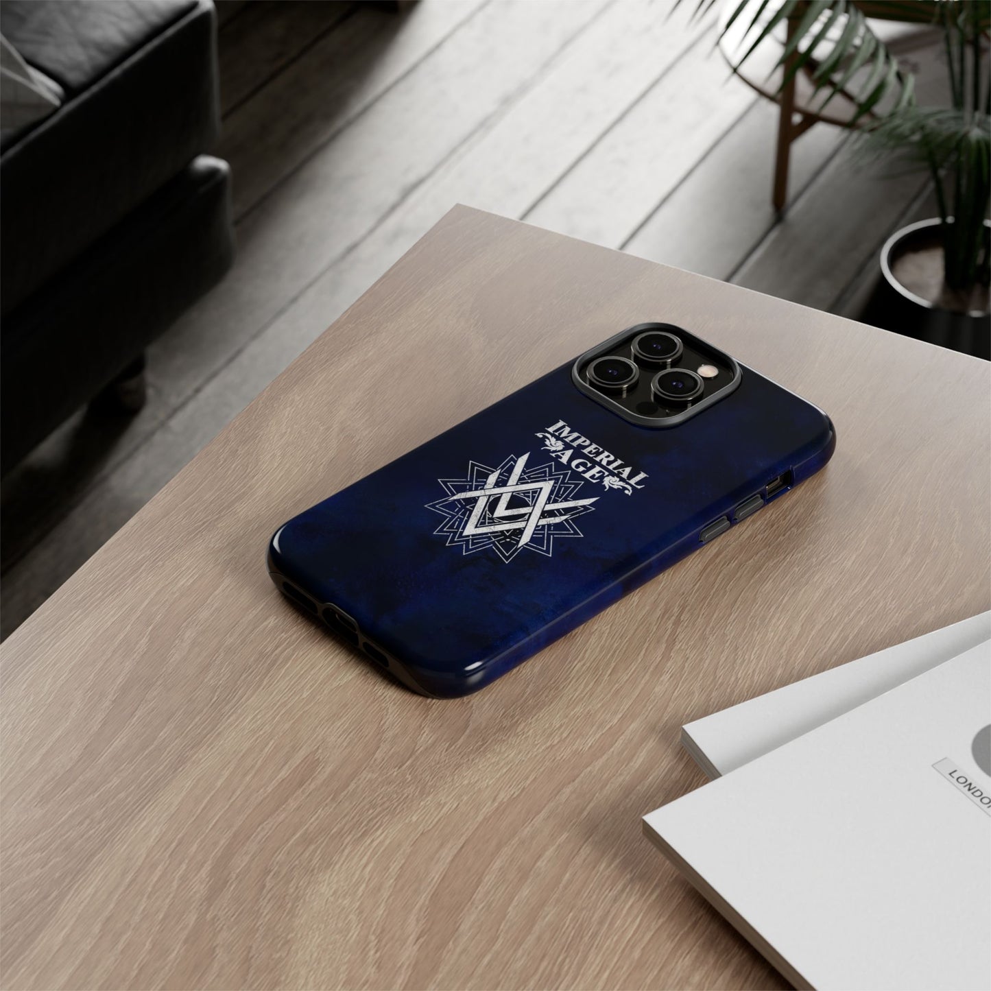 SUMMER COLLECTION - Tough iPhone Case Navy (White Print)