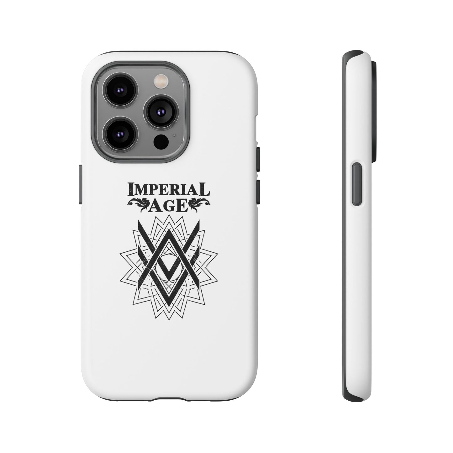 SUMMER COLLECTION - Tough iPhone Case White (Black Print)