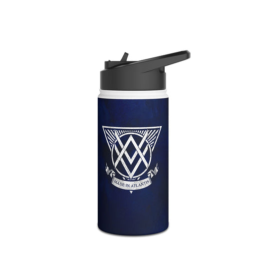 SUMMER COLLECTION - Steel Water Bottle navy (White Print)