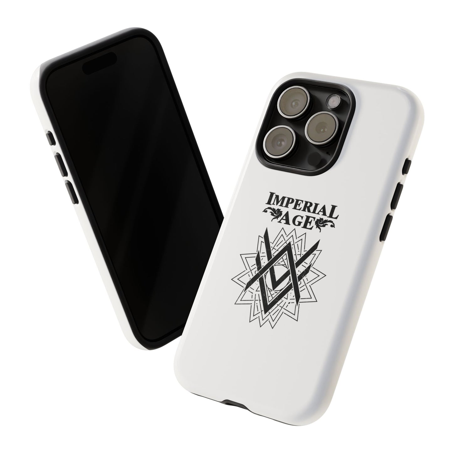 SUMMER COLLECTION - Tough iPhone Case White (Black Print)