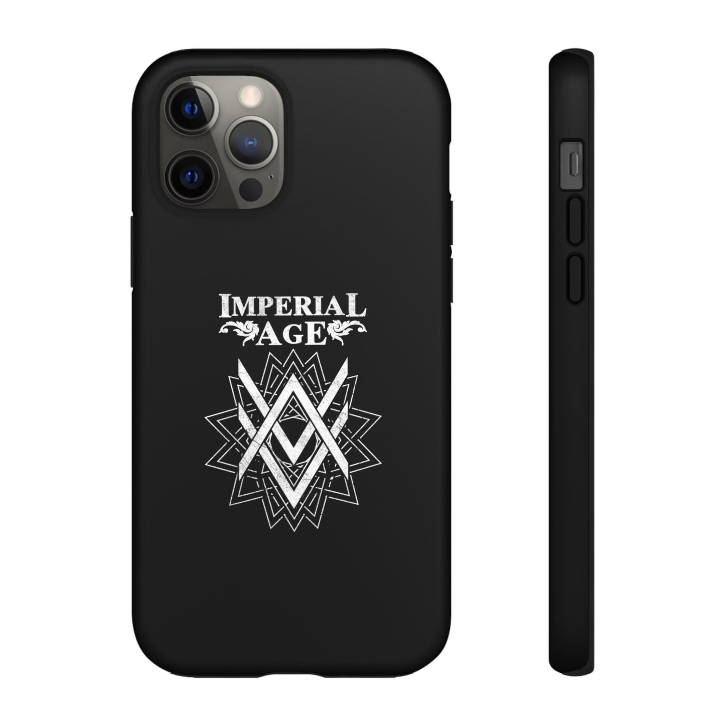 SUMMER COLLECTION - Tough iPhone Case Black (White Print)