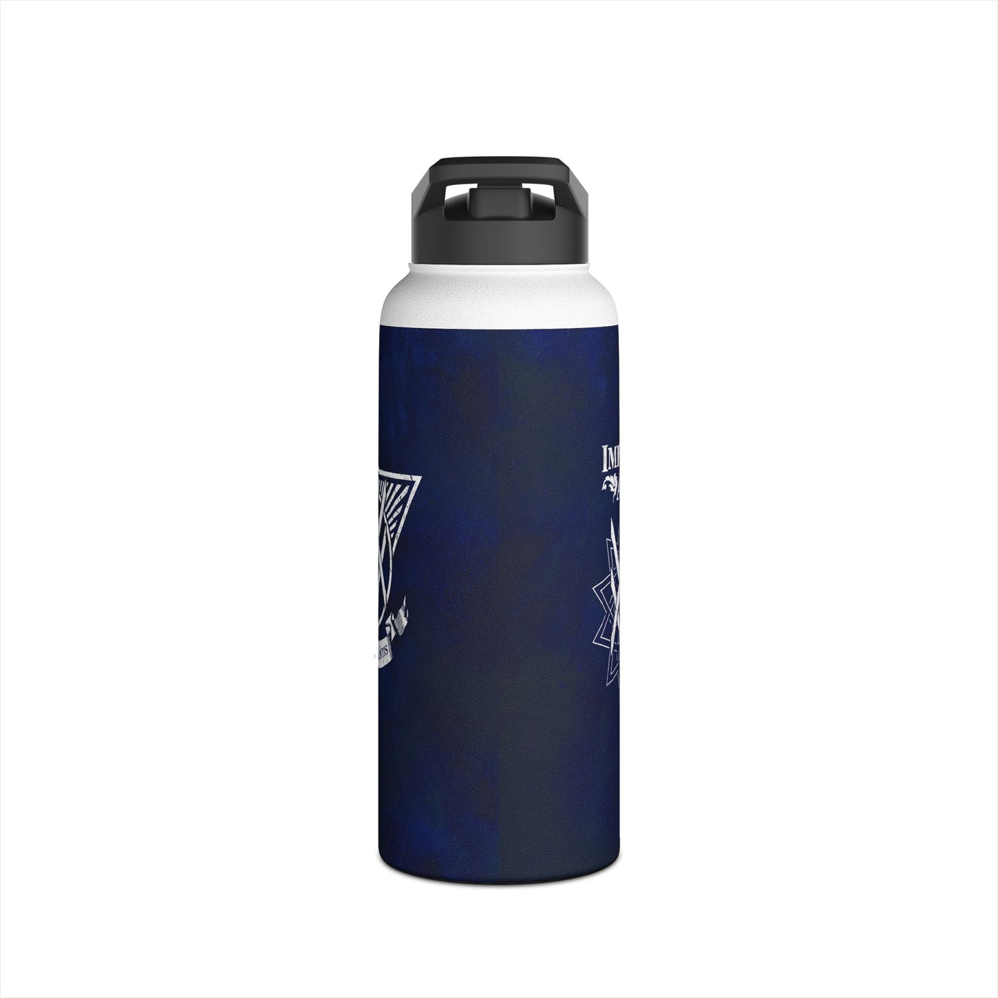 SUMMER COLLECTION - Steel Water Bottle navy (White Print)